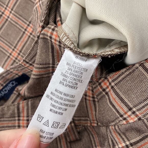 Chadwick’s Brown Plaid Wide Leg Pants size 8P - Picture 4 of 8